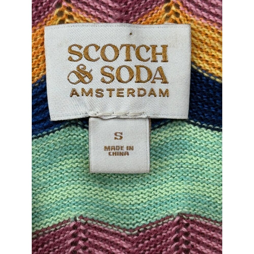Scotch & Soda Women Size S Chevron Knit Maxi Dress Sleeveless Cotton Artsy Beach - Picture 4 of 8